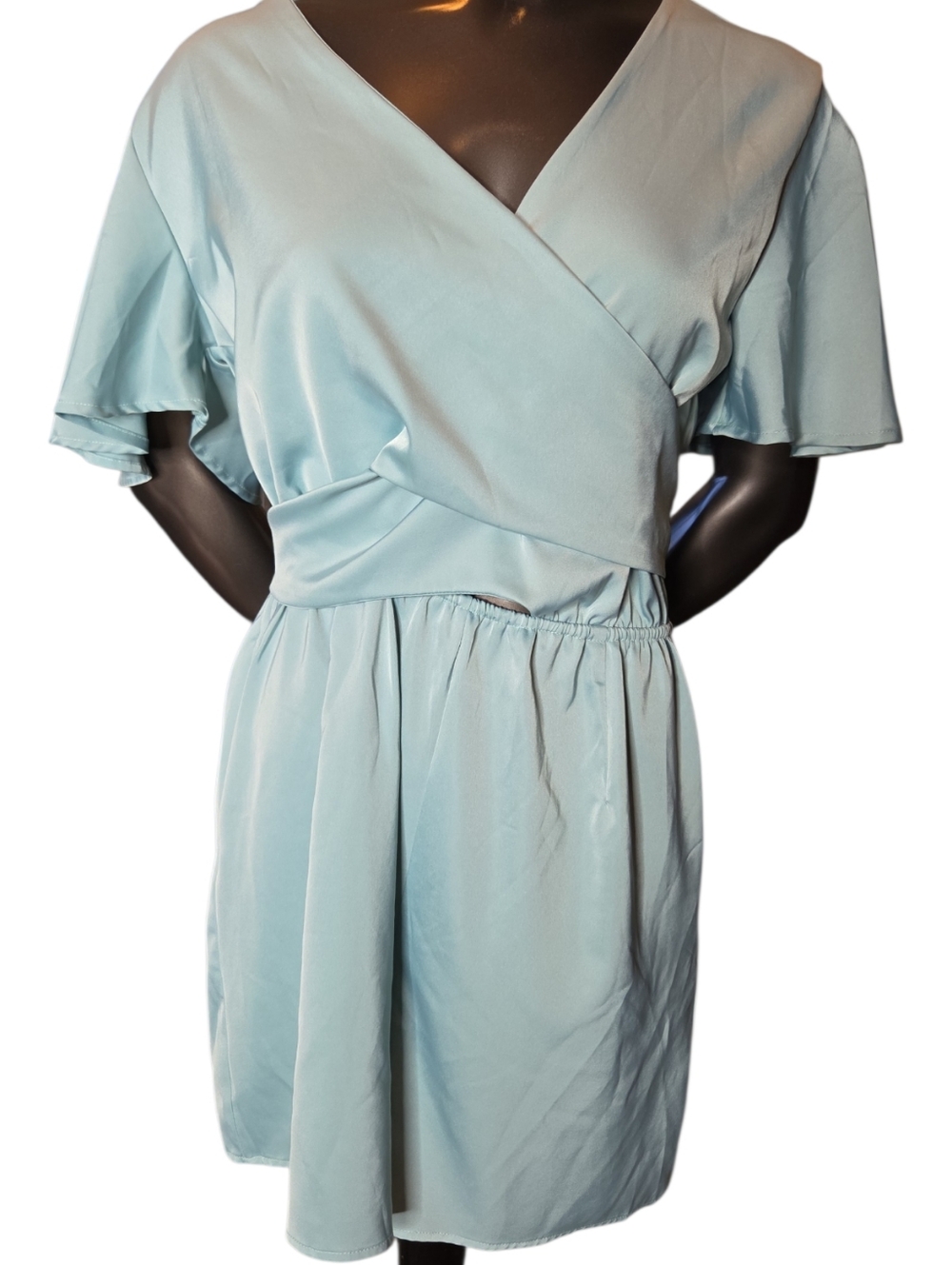 Light Gray Wrap Romper